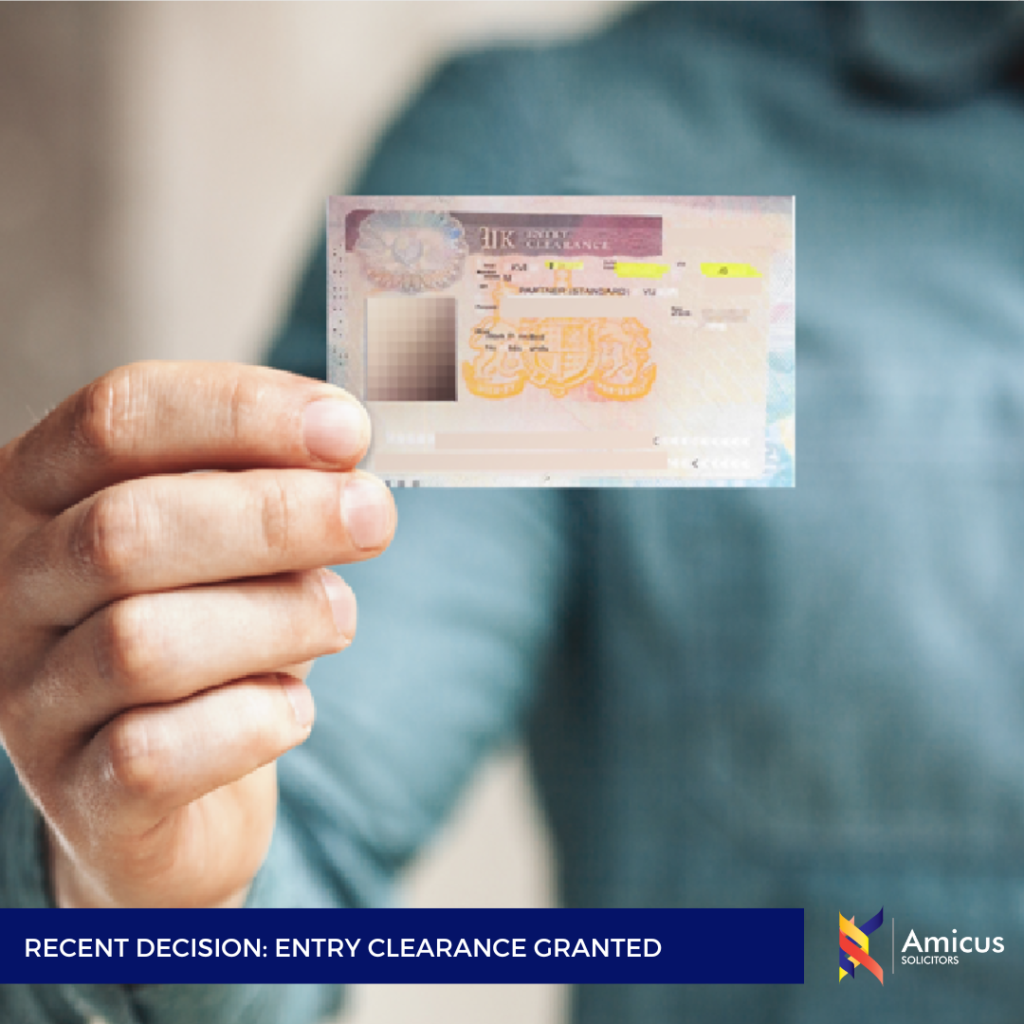 ENTRY CLEARANCE GRANTED